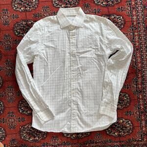 Tai Pan Row Black Windowpane‎ Plaid on White LS/BF Custom Dress Shirt